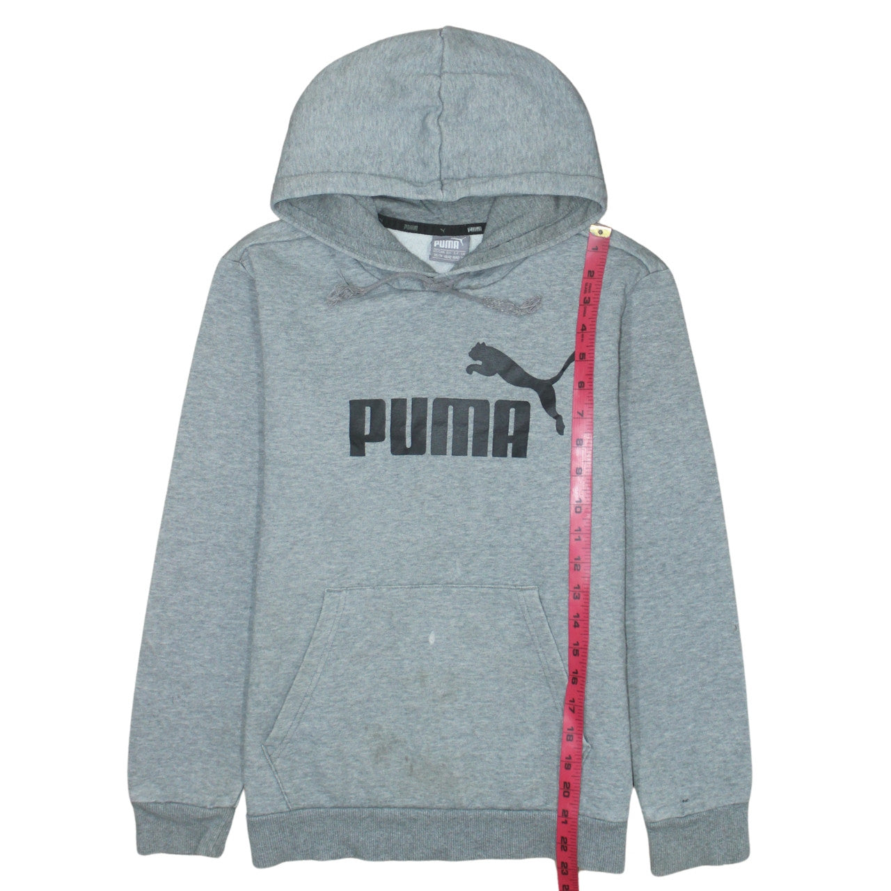 Puma Men's Grey Pullover Hoodie XS Sports Fleece Jumper