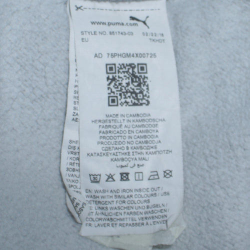 Puma Men's Grey Pullover Hoodie XS Sports Fleece Jumper