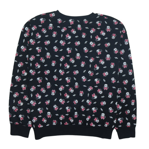 Disney Women Black Minnie Mouse Pullover Sweatshirt XL