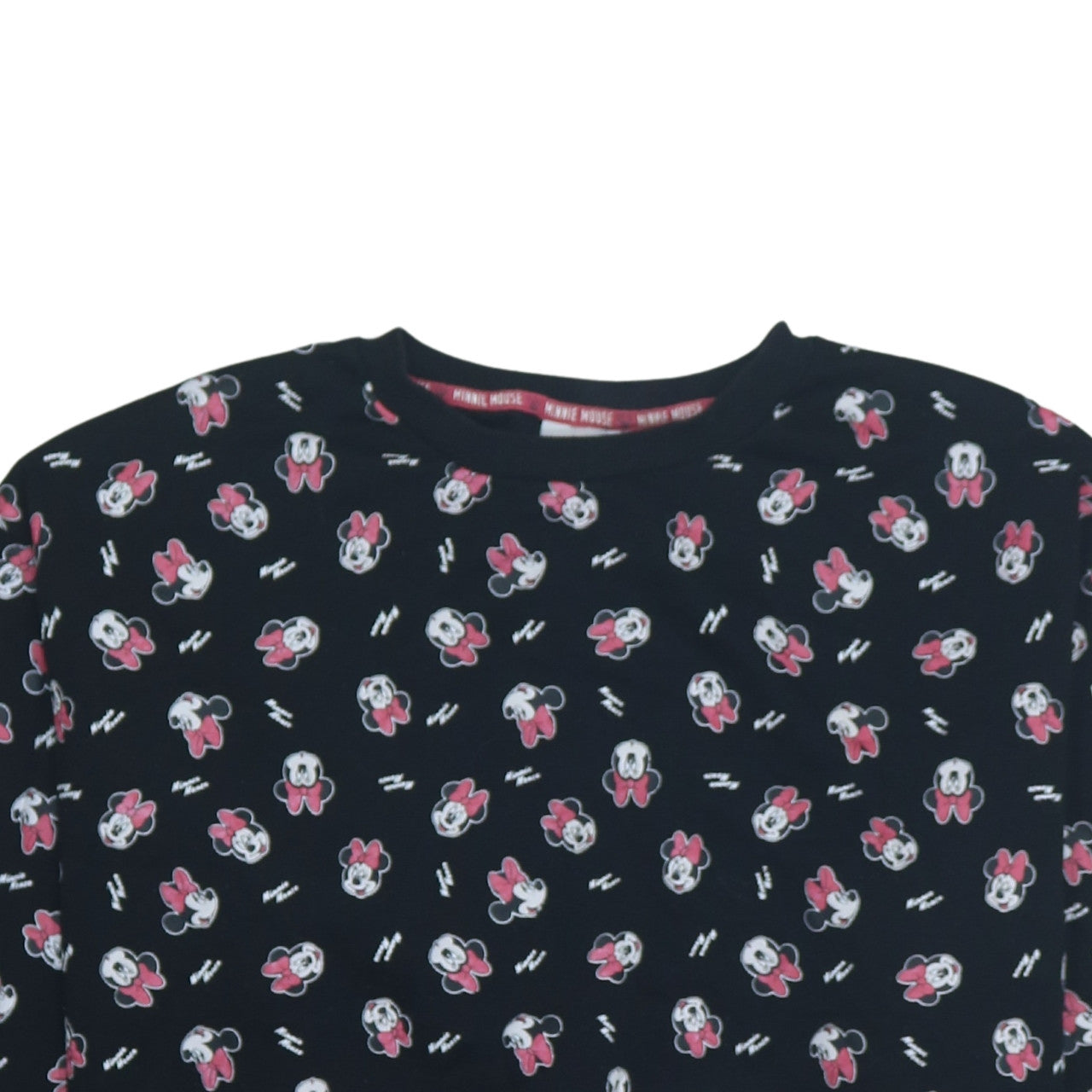 Disney Women Black Minnie Mouse Pullover Sweatshirt XL