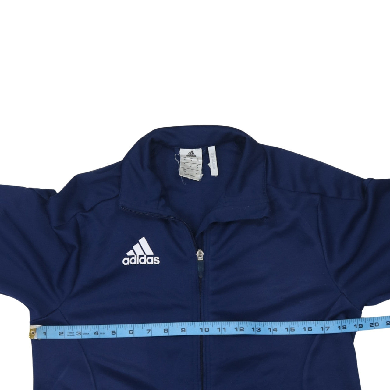 Adidas Men's Blue Track Jacket M Full Zip Climalite Sportswear