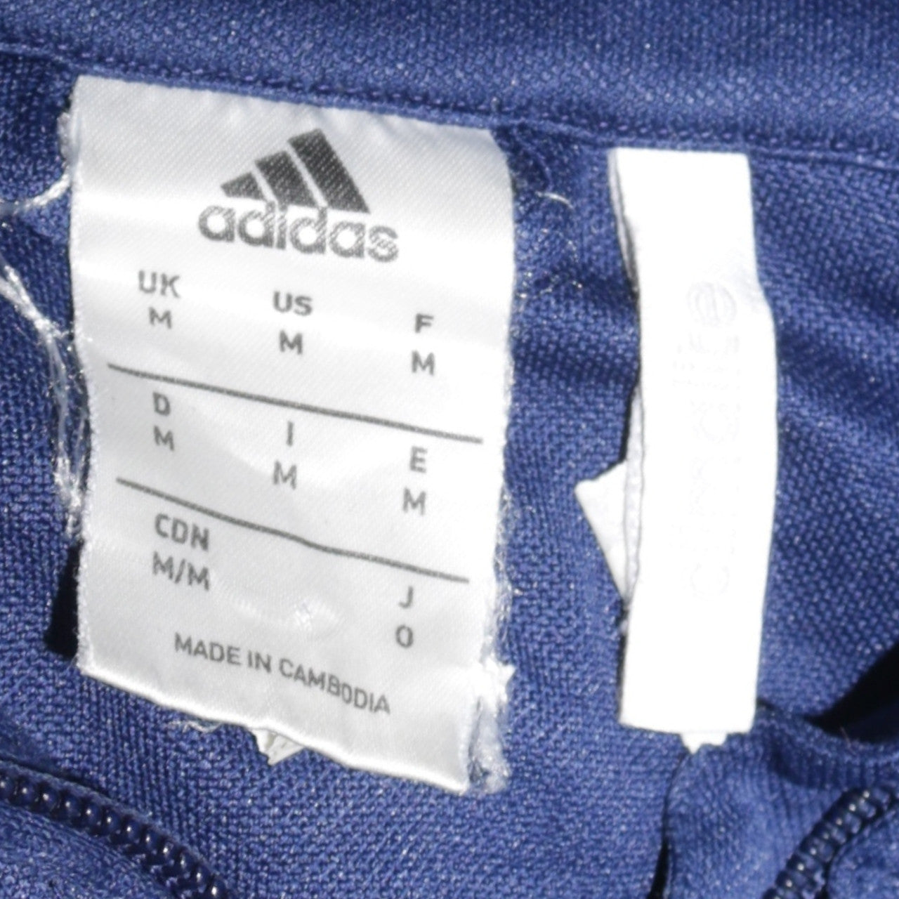 Adidas Men's Blue Track Jacket M Full Zip Climalite Sportswear