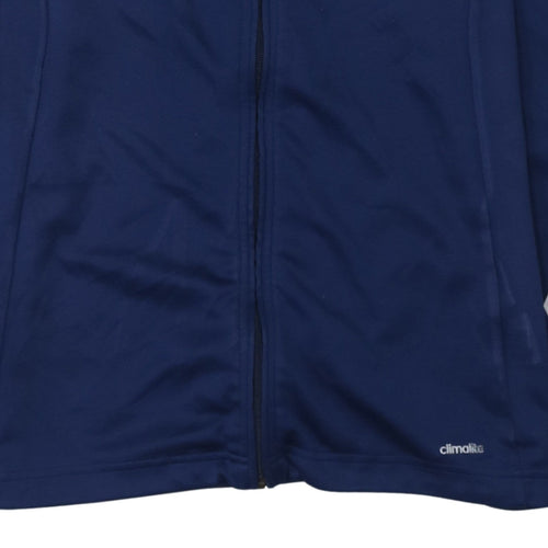 Adidas Men's Blue Track Jacket M Full Zip Climalite Sportswear