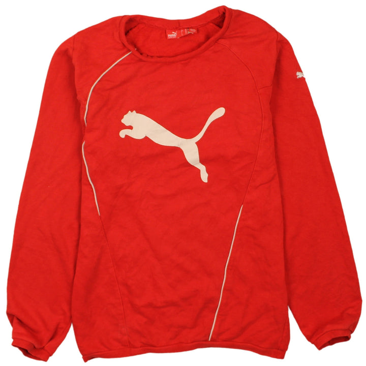 Puma Men's Red XS Crew Neck Logo Pullover Sweatshirt