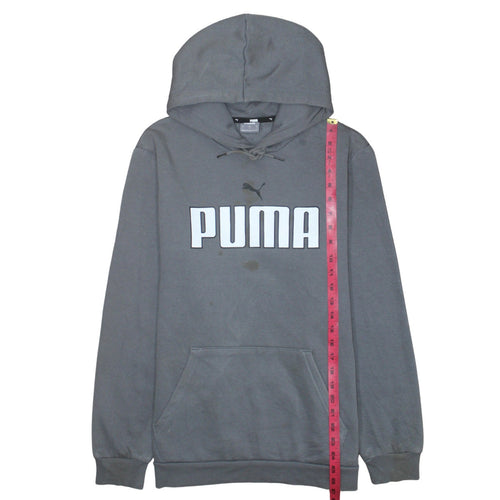 Puma Men's Grey Pullover Hoodie L Hooded Sweatshirt Sportswear