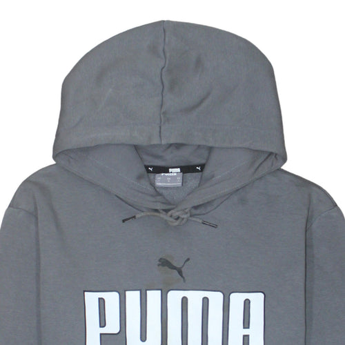 Puma Men's Grey Pullover Hoodie L Hooded Sweatshirt Sportswear