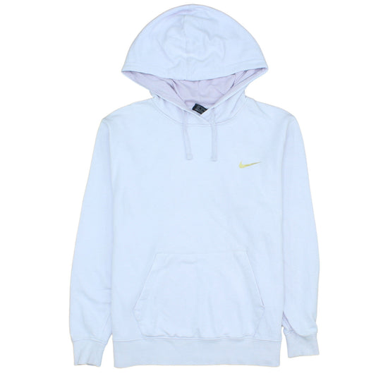 Nike Women White Pullover Hoodie Medium Cotton Blend Logo