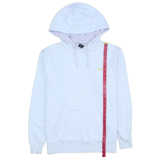 Nike Women White Pullover Hoodie Medium Cotton Blend Logo
