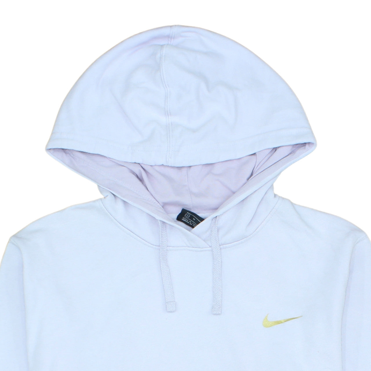 Nike Women White Pullover Hoodie Medium Cotton Blend Logo