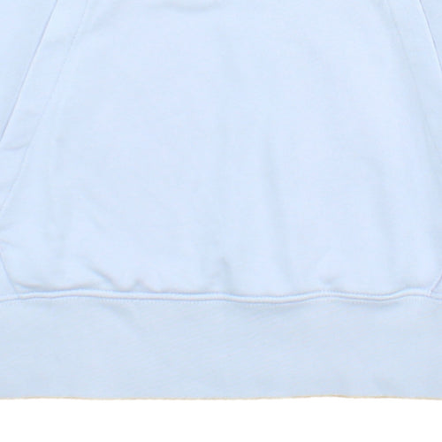 Nike Women White Pullover Hoodie Medium Cotton Blend Logo