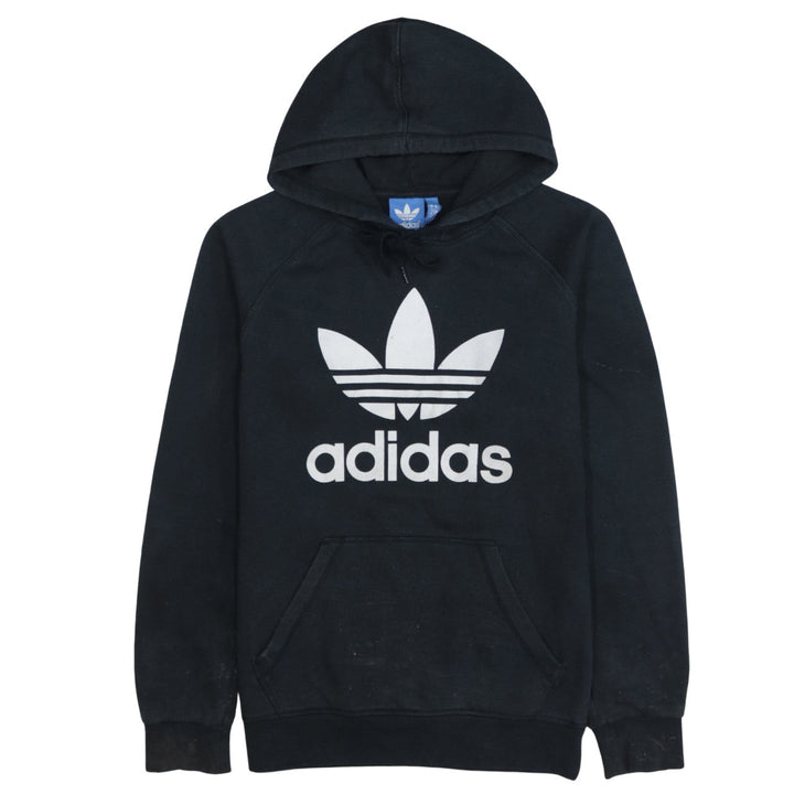 Adidas Men's Black Pullover Hoodie S Logo Fleece Sweatshirt