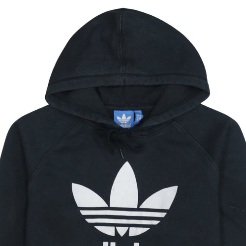 Adidas Men's Black Pullover Hoodie S Logo Fleece Sweatshirt