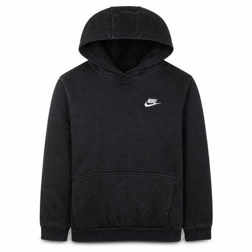 Nike Boys Black Pullover Fleece Hoodie XL (158-170cm) Logo Sweatshirt