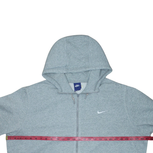 Nike Men’s Grey Full Zip Hoodie 2XL Fleece Sweatshirt