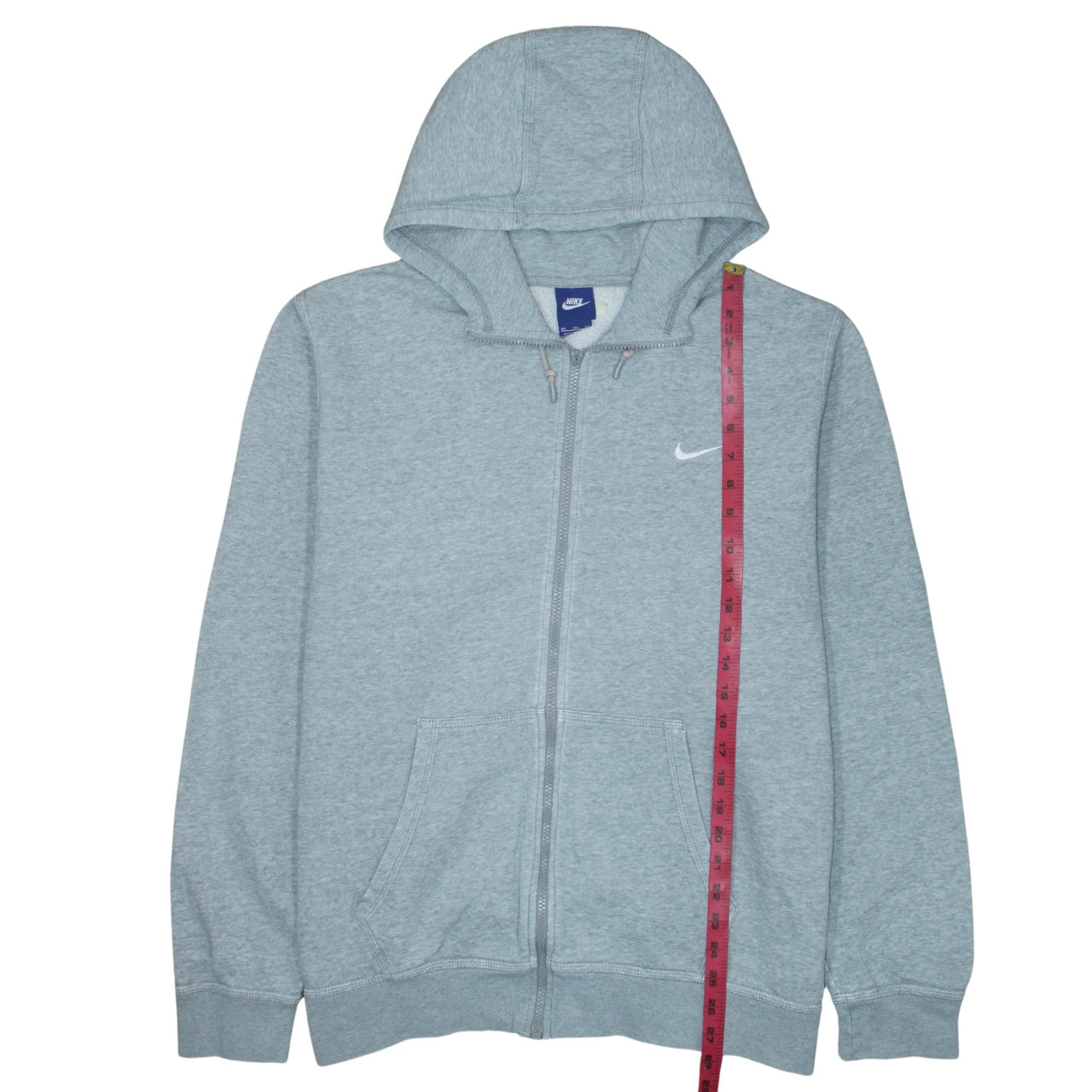 Nike Men’s Grey Full Zip Hoodie 2XL Fleece Sweatshirt
