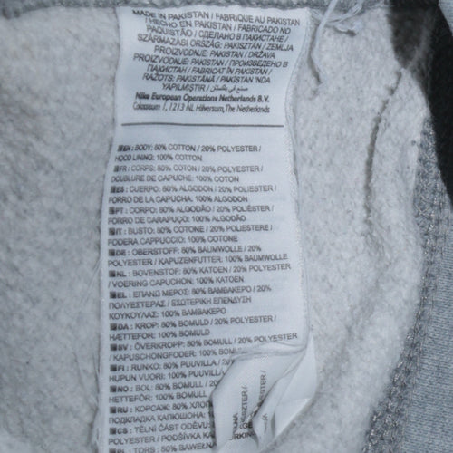 Nike Men’s Grey Full Zip Hoodie 2XL Fleece Sweatshirt