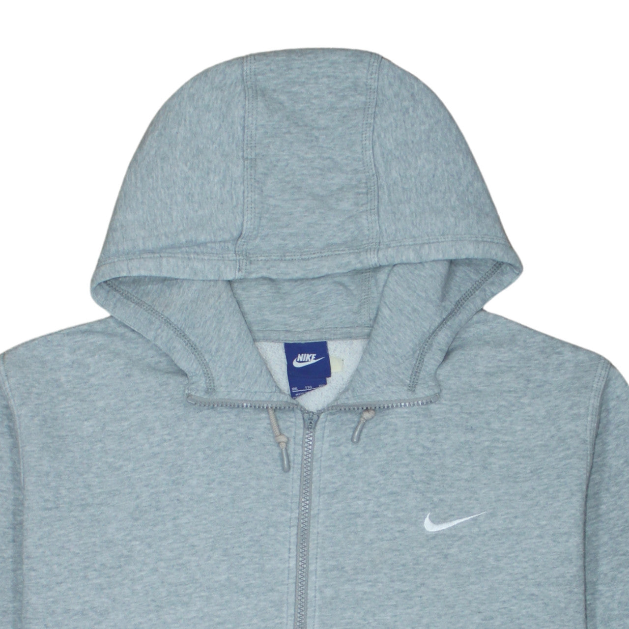 Nike Men’s Grey Full Zip Hoodie 2XL Fleece Sweatshirt
