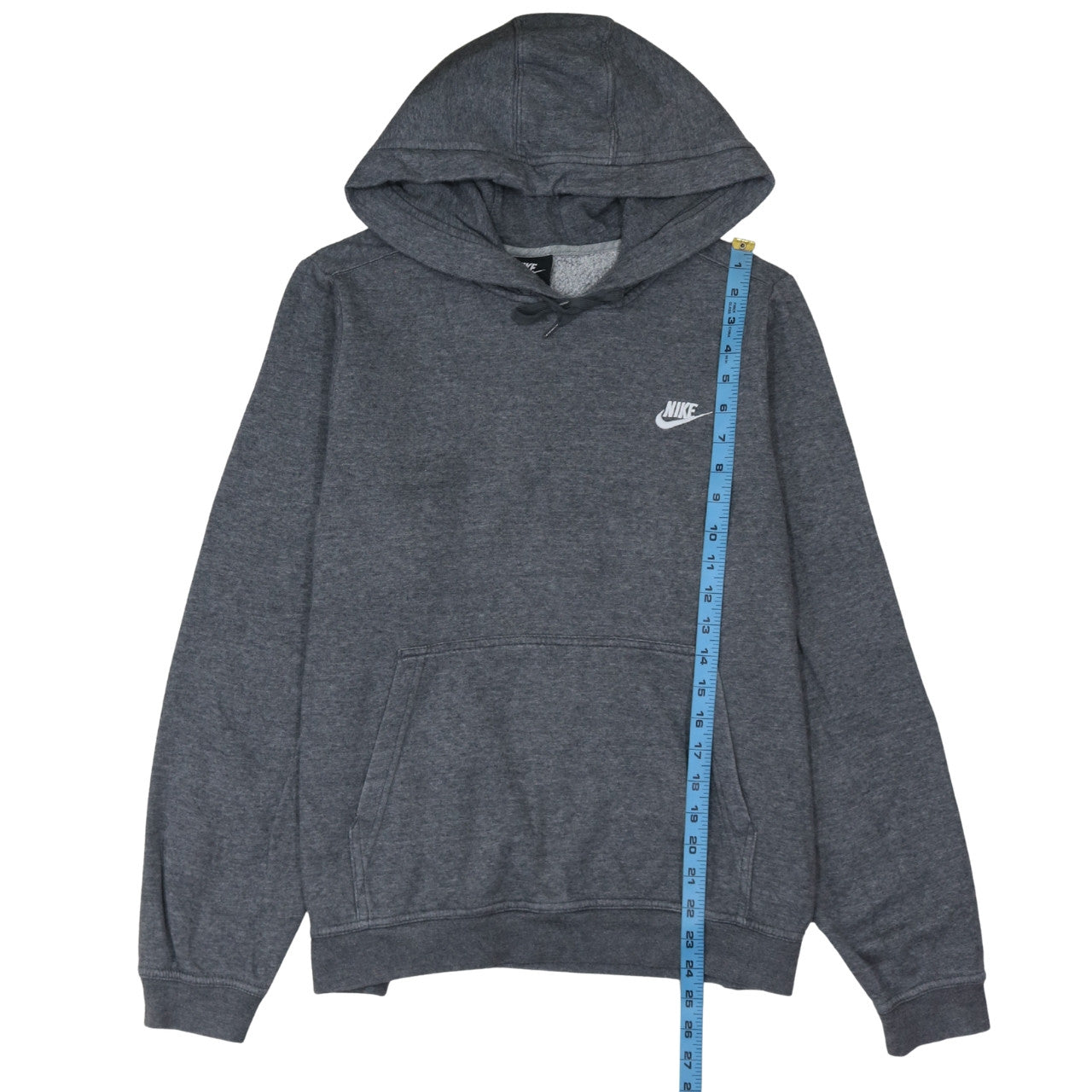 Nike Men's Grey XL Pullover Hoodie with Logo Pocket
