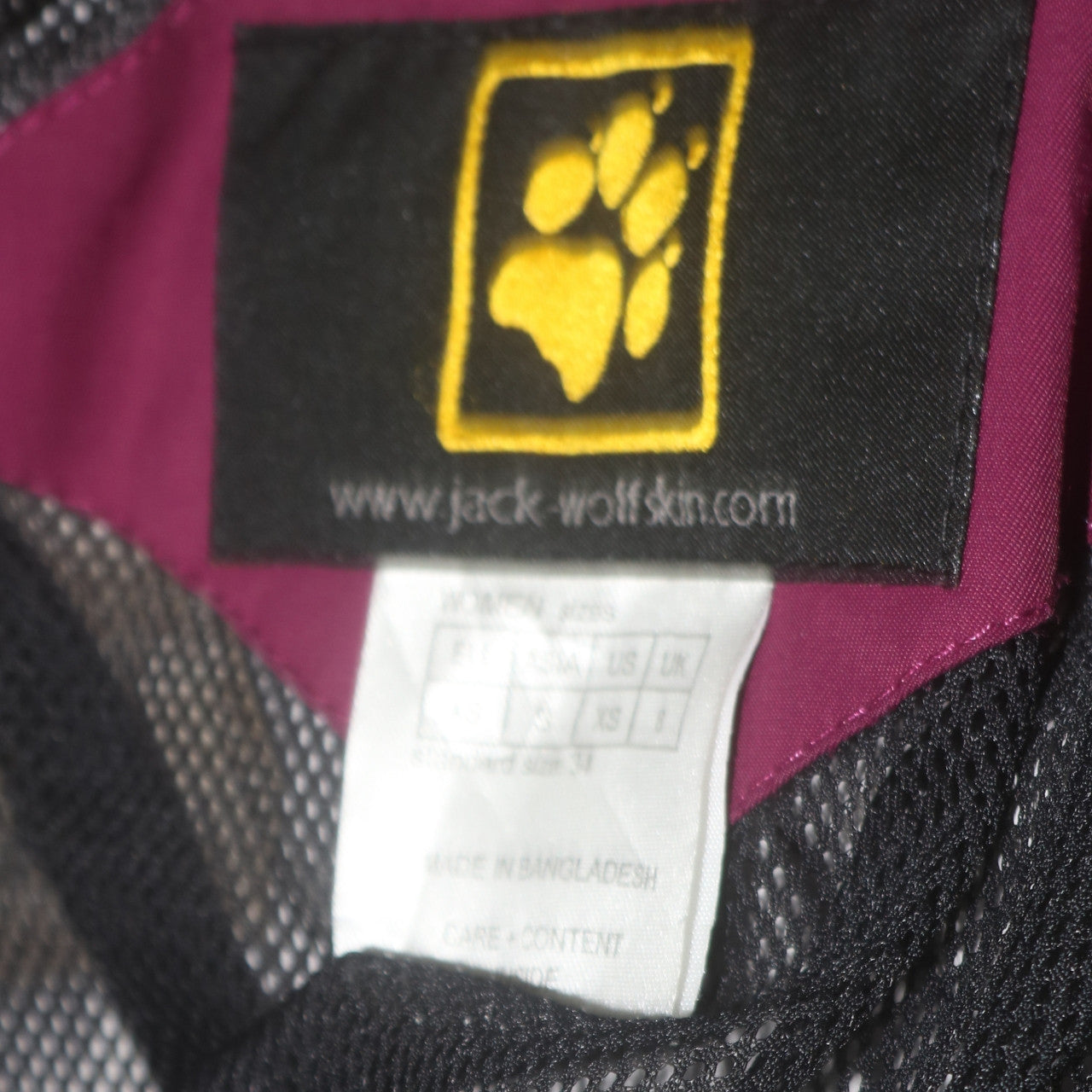 Jack Wolfskin Women's Purple Waterproof Hooded Outdoor Jacket Size 8