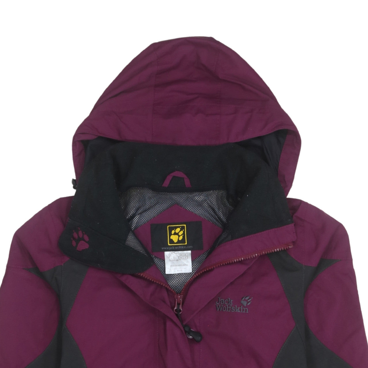 Jack Wolfskin Women's Purple Waterproof Hooded Outdoor Jacket Size 8