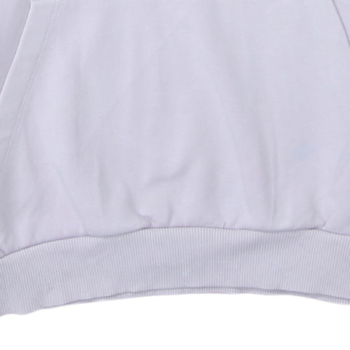 Puma Womens Lilac Pullover Hoodie L Logo Graphic Sweatshirt