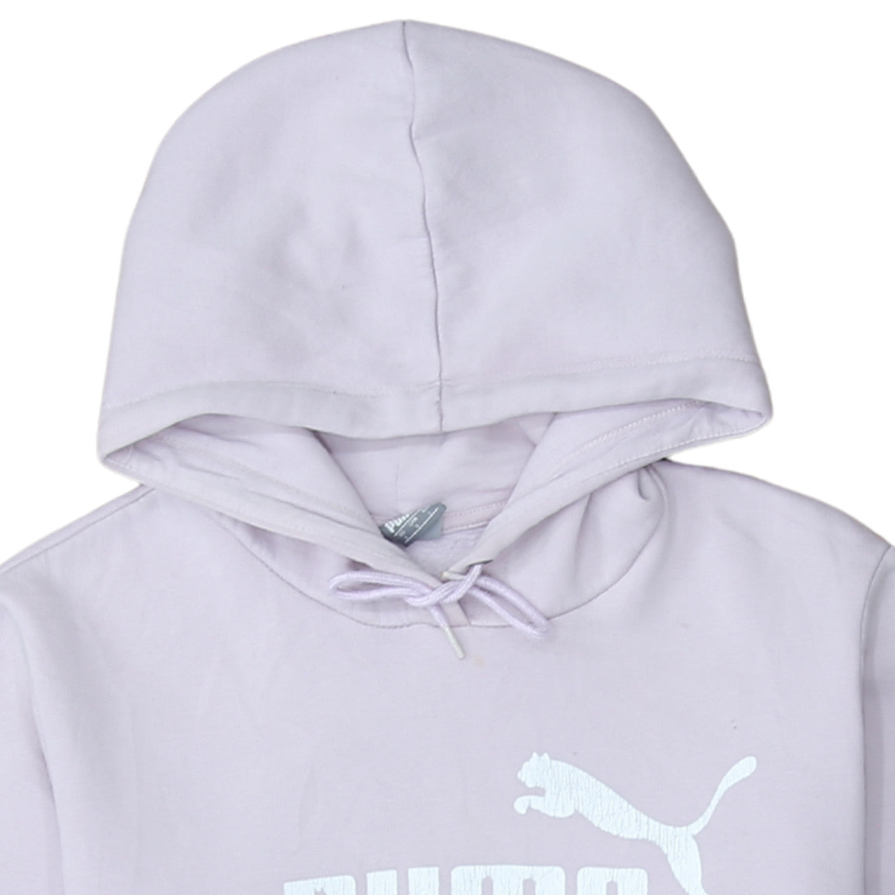 Puma Womens Lilac Pullover Hoodie L Logo Graphic Sweatshirt