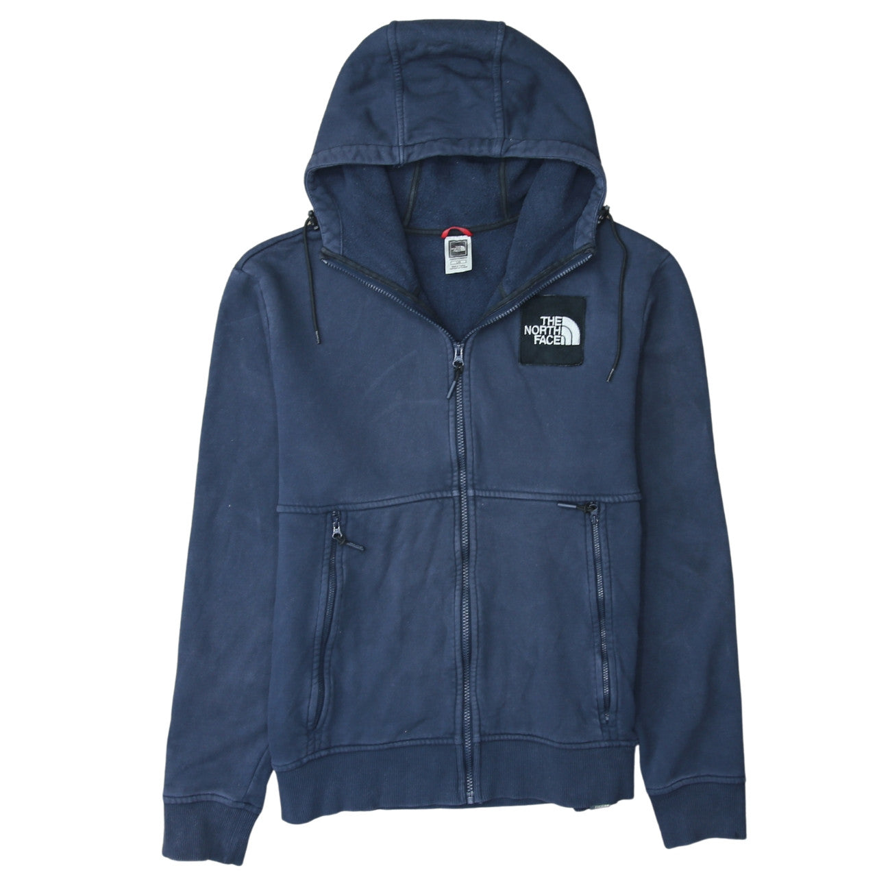 The North Face Men's Blue Full Zip Hoodie Size L Cotton Fleece Outdoor