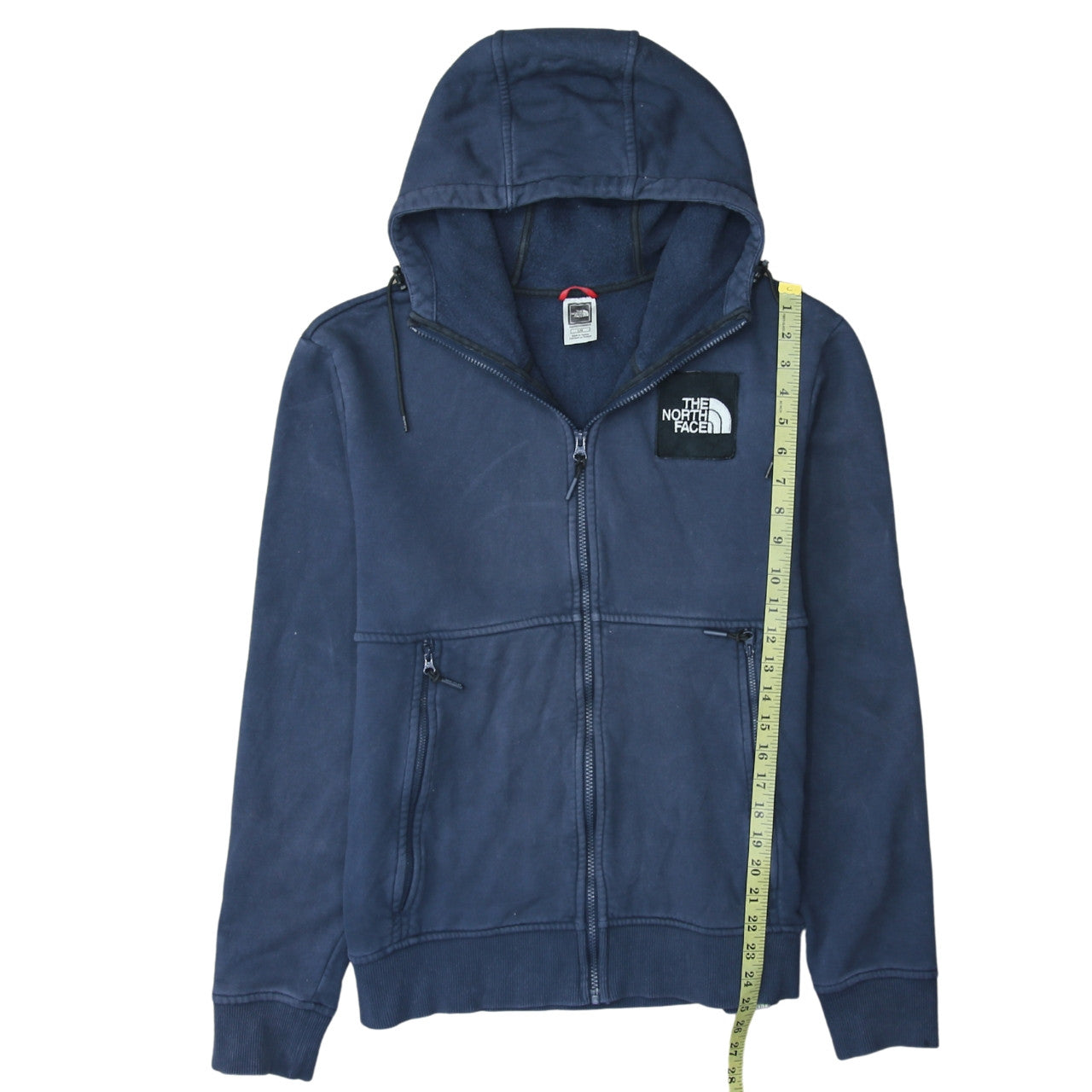 The North Face Men's Blue Full Zip Hoodie Size L Cotton Fleece Outdoor