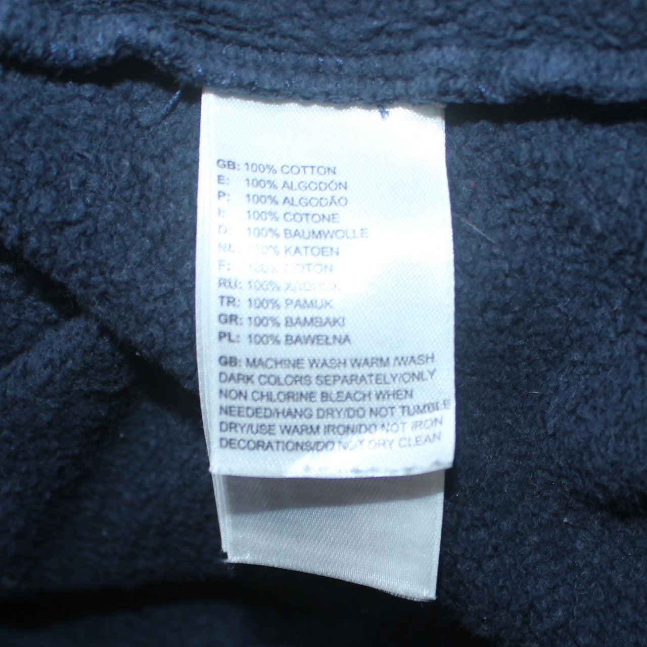 The North Face Men's Blue Full Zip Hoodie Size L Cotton Fleece Outdoor
