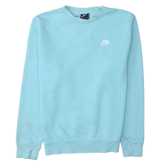Nike Women Blue Small Crew Neck Pullover Sweatshirt