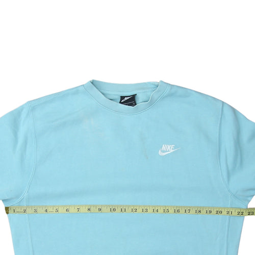 Nike Women Blue Small Crew Neck Pullover Sweatshirt