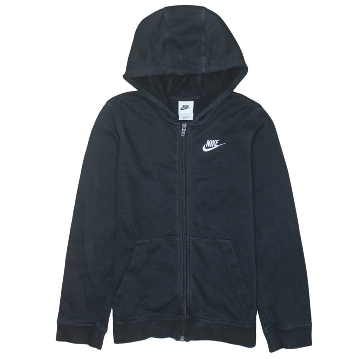 Nike Boys Black Full Zip Hoodie M (137-147cm) Fleece Sweatshirt