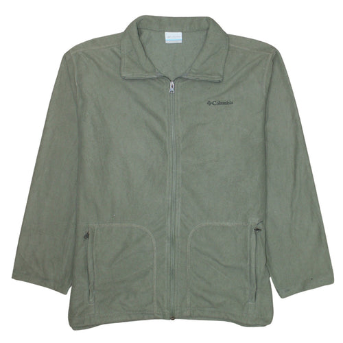 Columbia Men's Green XL Fleece Full Zip Outdoor Jacket