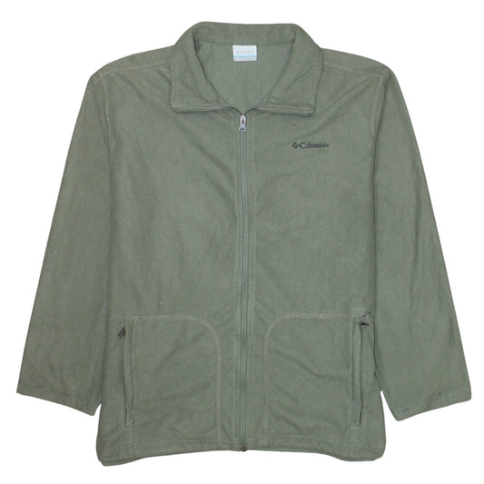 Columbia Men's Green XL Fleece Full Zip Outdoor Jacket