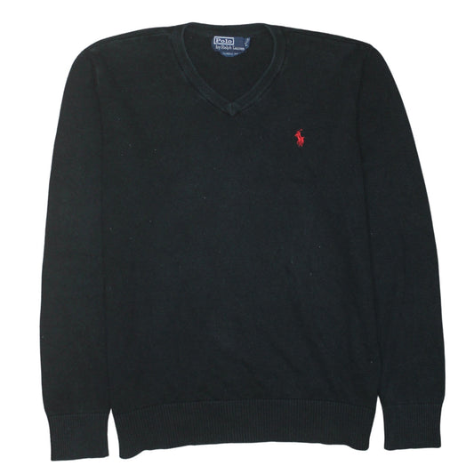 Polo Ralph Lauren Men's Black XL V-Neck Classic Fit Jumper