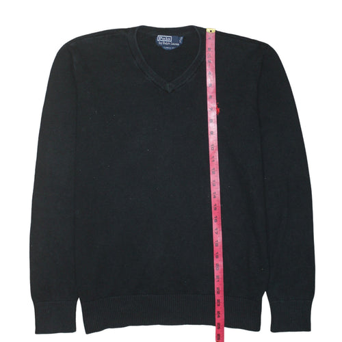 Polo Ralph Lauren Men's Black XL V-Neck Classic Fit Jumper