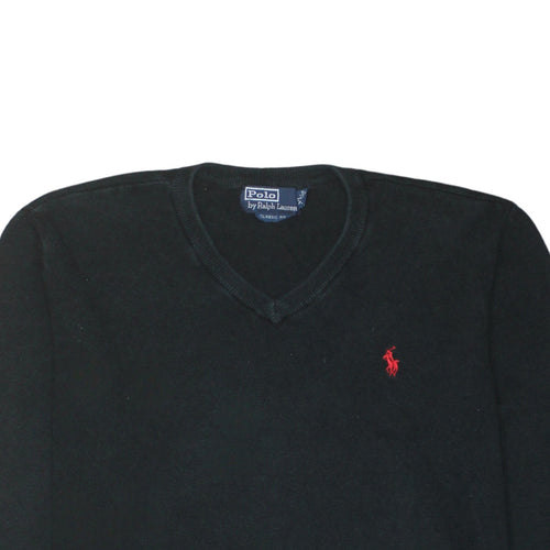 Polo Ralph Lauren Men's Black XL V-Neck Classic Fit Jumper