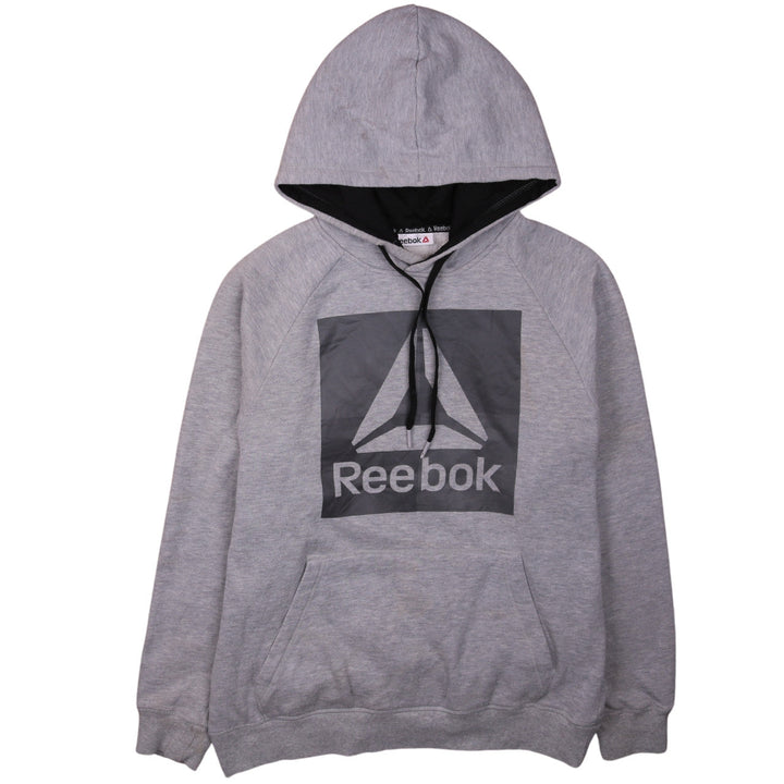 Reebok Men’s Grey Pullover Hoodie Medium Athletic Fleece Sweatshirt