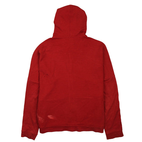 Adidas Mens Red Full Zip Hoodie XL Rugby Sports Sweatshirt