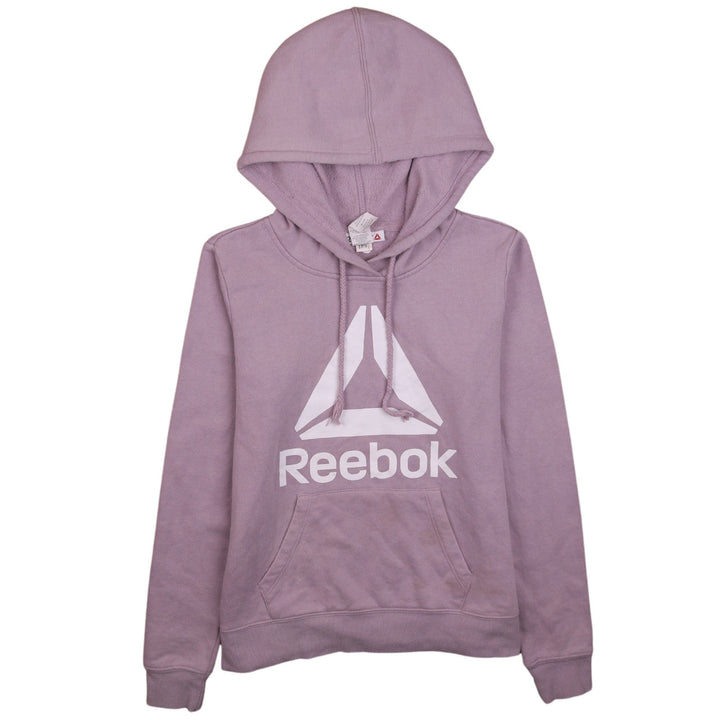 Reebok Womens Purple XS Pullover Hoodie Sweatshirt Cotton Blend