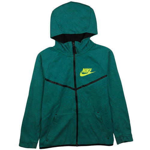 Nike Boys Green Full Zip Hoodie 12-13 Years Regular Fit Sportswear