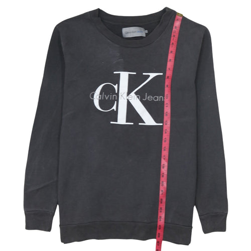 Calvin Klein Jeans Men's Black Logo Sweatshirt M Pullover Crew Neck