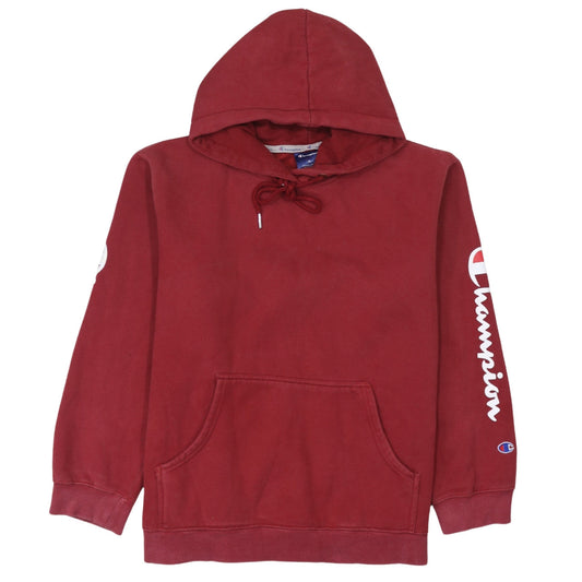 Champion Men Red XL Pullover Hoodie Sports Logo Cotton