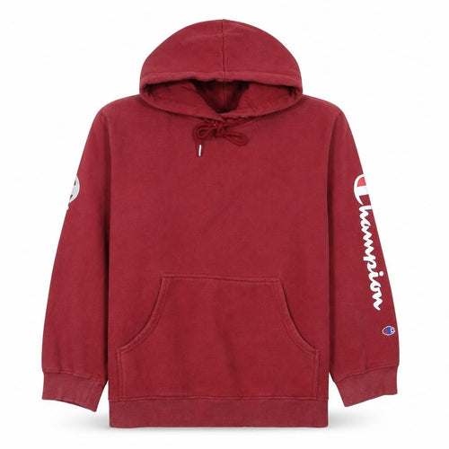 Champion Men Red XL Pullover Hoodie Sports Logo Cotton