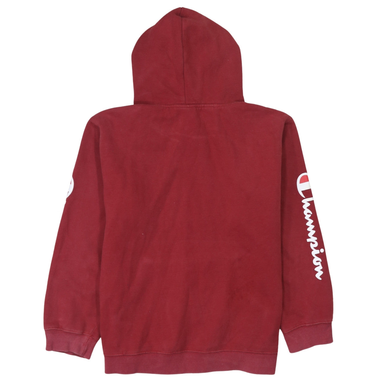 Champion Men Red XL Pullover Hoodie Sports Logo Cotton