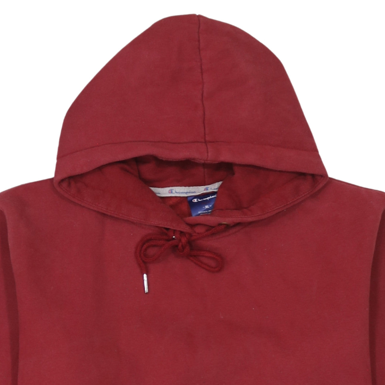 Champion Men Red XL Pullover Hoodie Sports Logo Cotton
