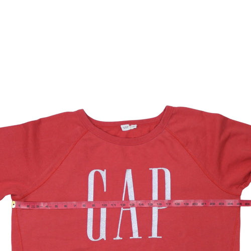 GAP Women Red Logo Pullover Sweatshirt XL Cotton Blend