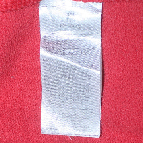 GAP Women Red Logo Pullover Sweatshirt XL Cotton Blend