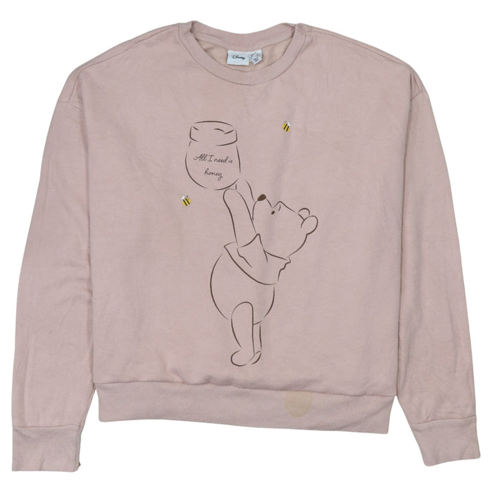 Primark Disney Women Pink Winnie the Pooh Pullover Sweatshirt Size M 12/14
