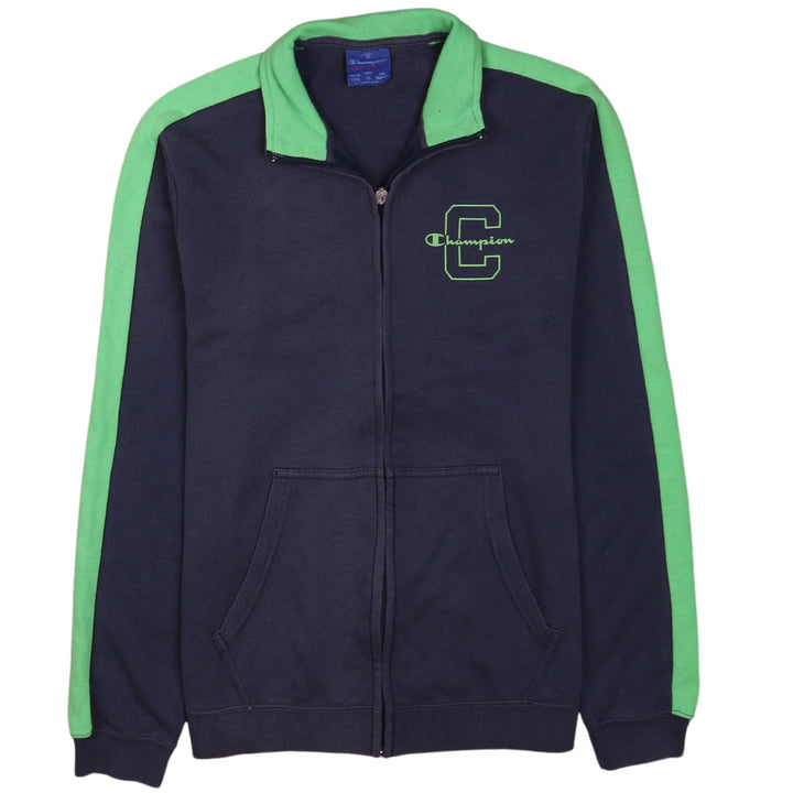 Champion Boys Navy Blue & Green XL Track Jacket Full Zip Activewear